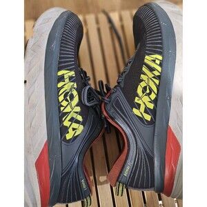 Preowned Hoka Bondi 7 Running Shoes  Black Grey and Red Men's Size 10 Athletic